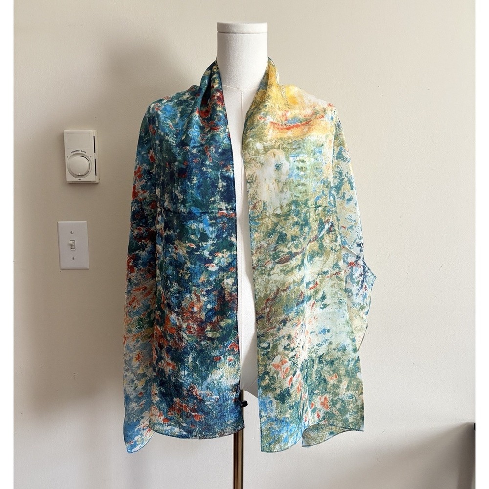 The Met 100% Silk Scarf Monet Garden Argenteuil Metropolitan Museum of Art
